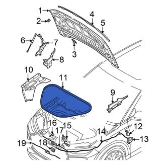 Audi OE - Front Deck Lid Seal