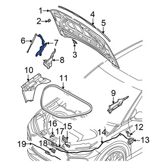 Audi OE - Front Left Hood Hinge