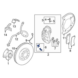 Audi OE - Front Disc Brake Pad Retaining Clip