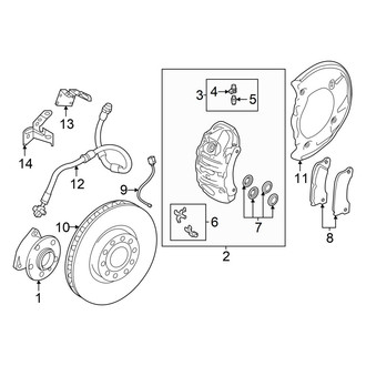 Audi OE - Front Suspension - Brake Components