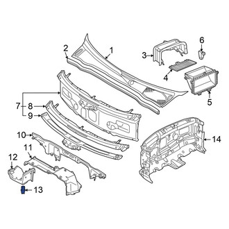 Audi OE - Cowl Panel Drain Valve