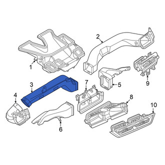 Audi OE - Front Left Inner Instrument Panel Air Duct