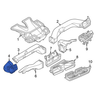 Audi OE - Front Left Outer Instrument Panel Air Duct