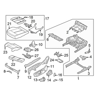 Audi OE - Seats - Passenger Seat Components (Seat Cushion)