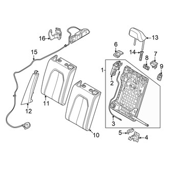 Audi OE - Seats - Rear Seat (Passenger Side Seat Back Components)