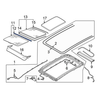 Audi OE - Front Sunroof Glass Seal