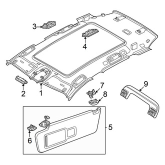 Audi OE - Roof - Interior Trim (With Panoramic Sunroof), (Premium / Premium Plus / Prestige)