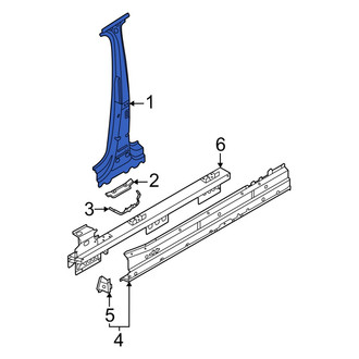 Audi OE - Left Body B-Pillar Reinforcement