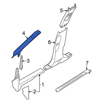 Audi OE - Right Upper Body A-Pillar Trim Panel
