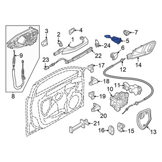 Audi OE - Front Left Door Lock Cylinder