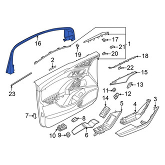 Audi OE - Front Left Door Window Molding