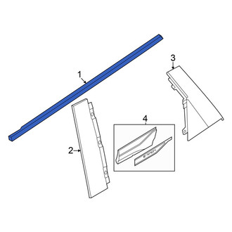 Audi OE - Rear Left Door Belt Molding