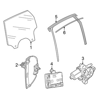 Audi OE - Rear Door - Glass & Hardware (Premium / Premium Plus / Prestige)