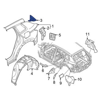 Audi OE - Rear Left Quarter Panel Reinforcement