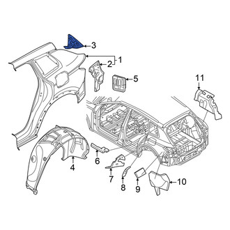 Audi OE - Left Body D-Pillar Reinforcement