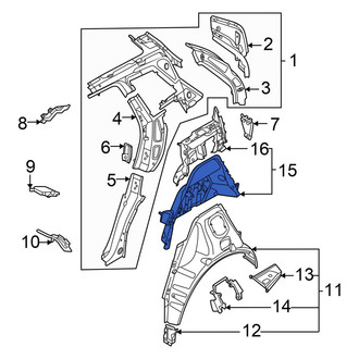 Audi OE - Rear Left Inner Wheel Housing Side Panel