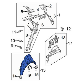 Audi OE - Rear Right Outer Wheel Housing Side Panel