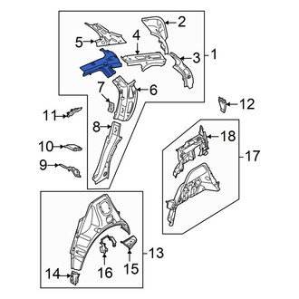 Audi OE - Rear Right Outer Quarter Panel