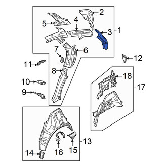 Audi OE - Left Body D-Pillar Reinforcement