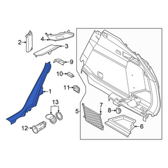 Audi OE - Right Lower Body C-Pillar Trim Panel