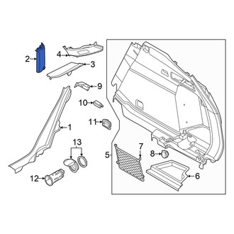 Audi OE - Left Lower Body C-Pillar Trim Panel