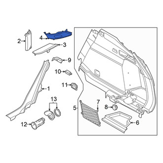 Audi OE - Left Body D-Pillar Trim Panel