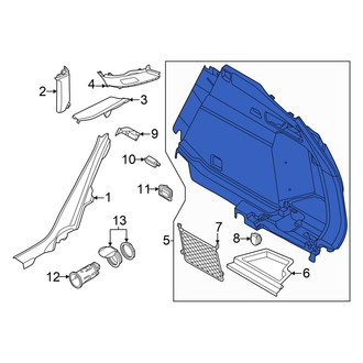 Audi OE - Rear Left Interior Quarter Panel Trim Panel