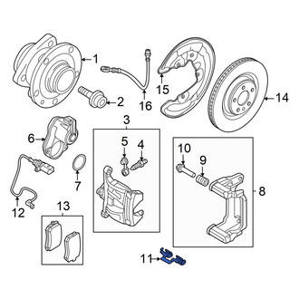 Audi OE - Front Disc Brake Pad Retaining Clip