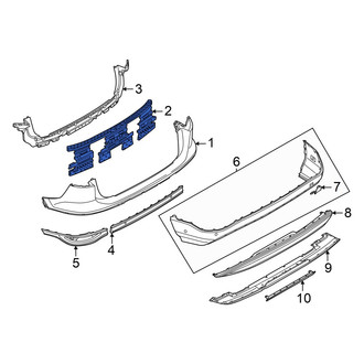 Audi OE - Rear Upper Bumper Cover Reinforcement