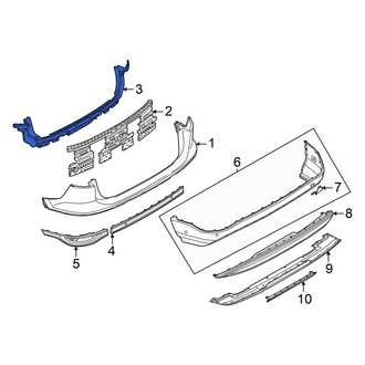 Audi OE - Rear Upper Bumper Cover Reinforcement