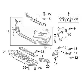 Audi OE - Front Bumper & Grille - Bumper & Components
