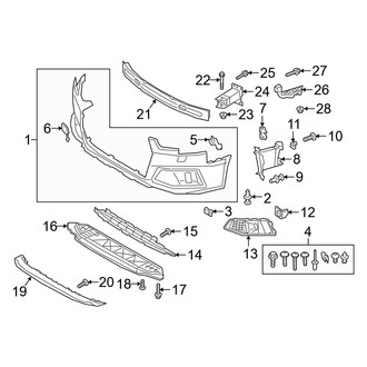 Audi OE - Front Bumper & Grille - Bumper & Components