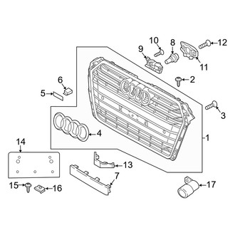 Audi OE - Front Bumper & Grille - Grille & Components