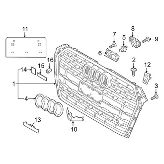 Audi OE - Front Bumper & Grille - Grille & Components