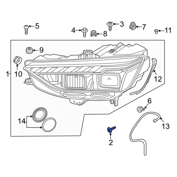 Headlight Mounting Screw