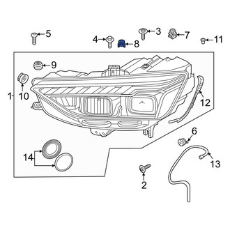 Audi OE - Front Center Headlight Mounting Panel Spacer