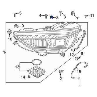 Audi OE - Front Center Headlight Mounting Panel Spacer