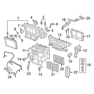 Audi OE - Air Conditioner & Heater - Evaporator Components