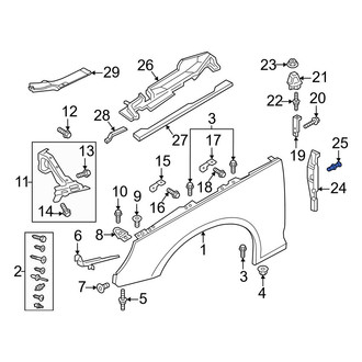 Audi OE - Fender Filler Panel Rivet