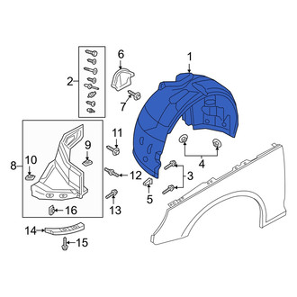 Audi OE - Front Left Fender Splash Shield
