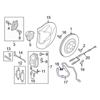 Audi OE - Brake Hydraulic Hose Lock Clip