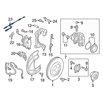 Audi OE - Front Right ABS Wheel Speed Sensor Wiring Harness