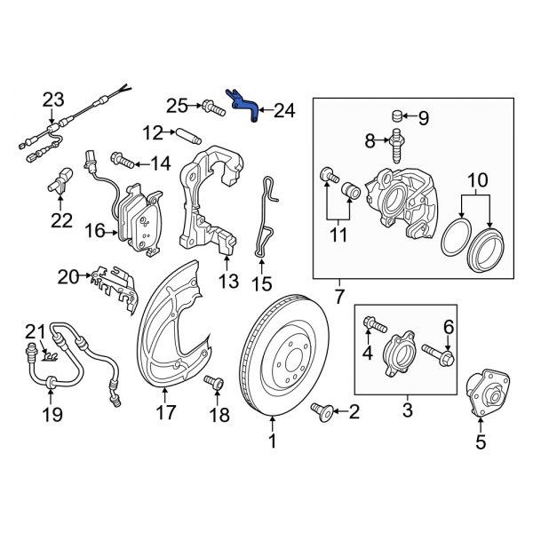 ABS Wheel Speed Sensor Wiring Harness Bracket