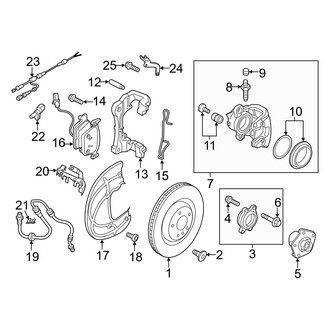 Audi OE - Front Suspension - Brake Components (314 x 25 mm), (Premium / Premium Plus / Prestige)