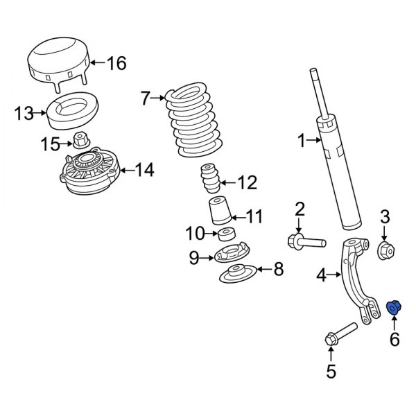 Suspension Strut Fork Nut