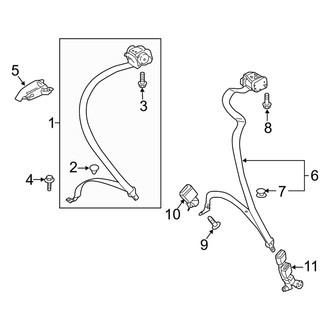 Audi OE - Restraint Systems - Rear Seat Belts