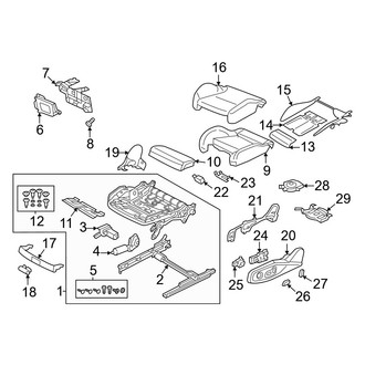 Audi OE - Seats & Tracks - Passenger Seat Components (Seat Cushion Components, Sport Seat)