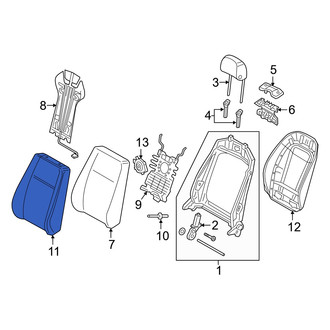 Audi OE - Front Right Seat Back Cushion Cover