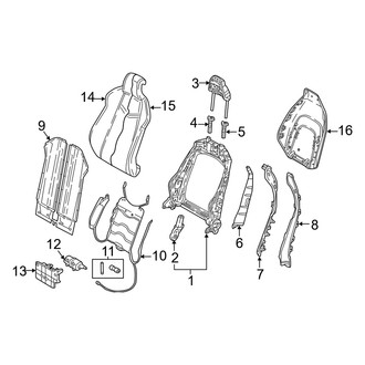 Audi OE - Seats & Tracks - Passenger Seat Components (Seat, Seat Back Components), (Premium Plus / Prestige)