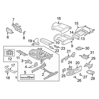 Audi OE - Seats & Tracks - Driver Seat Components (Seat Cushion Components, Sport Seat)